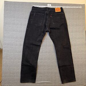 Levi's 505 Men's Jeans Black Denim Straight Leg Size 36x34